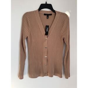 White House Black Market Long Sleeve Ribbed Cardigan Women's